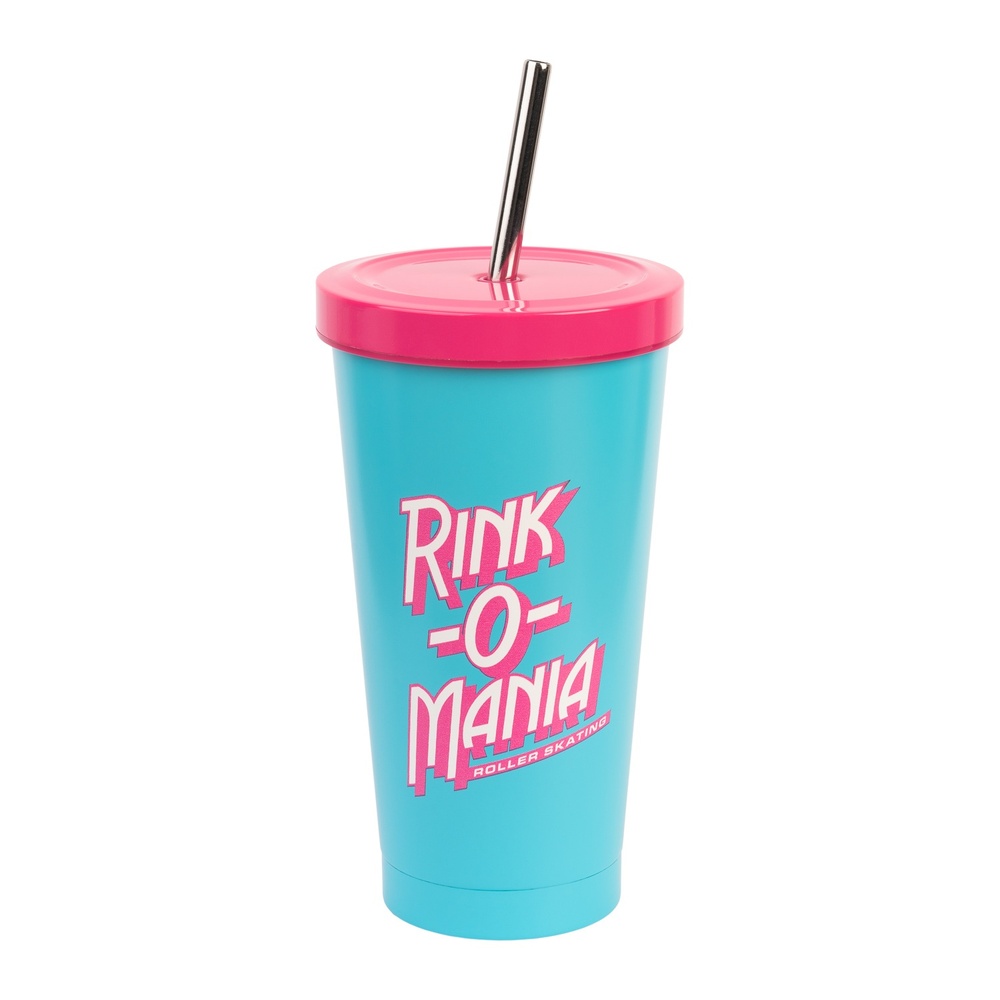 Grupo Erik Stranger Things - RinkOMania Steel Tumbler With Straw Tasse de voyage - Multicolore